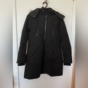 Guess Black Quilted Hooded Jacket